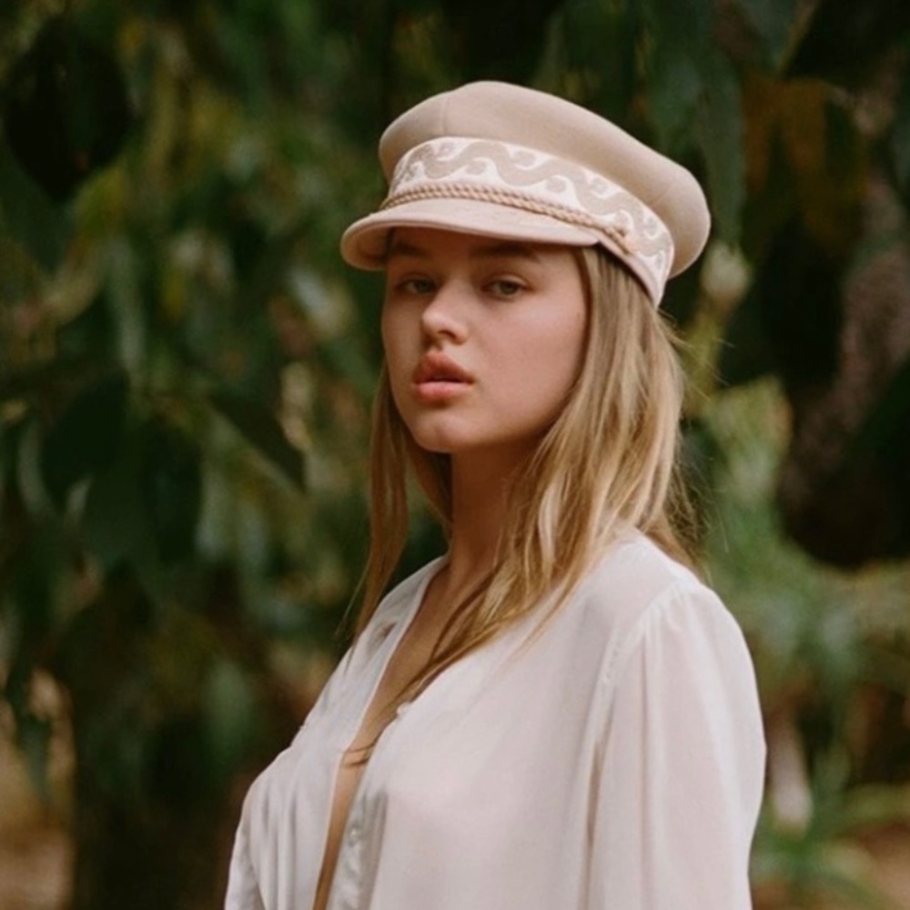 Lack of Color Riviera Newsboy Cap Cream Hat